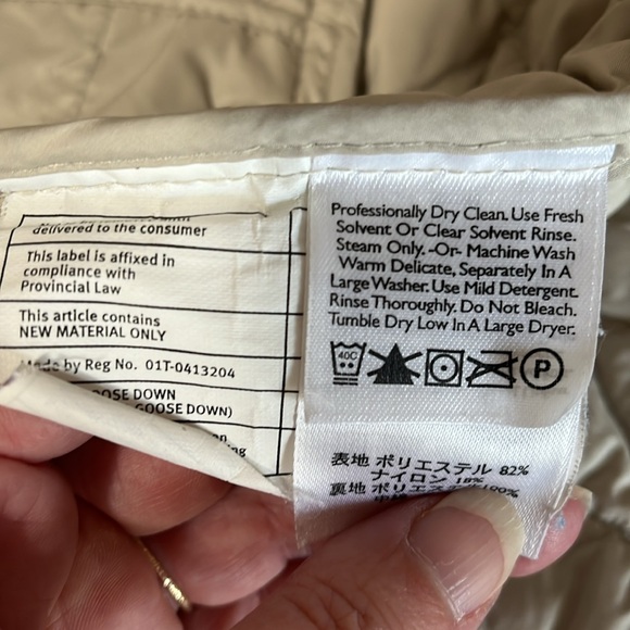 Eddie Bauer Cream Quilted Goose Down Vest Size XL - Picture 9 of 10